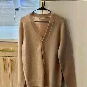 Zara Men Beige Cardigan Sweater